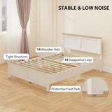 Queen Platform Bed Frame with Headboard and Footboard 95525533