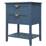 2 Drawer Side table,American style, End table,Suitable for bedroom, living room, study W688119115