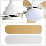 ZUN 42 Inch Modern Ceiling Fan With 3 Color Dimmable Light 5 Blades Remote Control Reversible DC Motor W882P164332