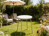 3-Piece Off-White Woven Rope Patio ,Lounge chair with ottoman and small table,Comfy Reading Chair W3990P462704