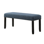 ZUN Biony Fabric Dining Bench with Nailhead Trim, Blue T2574P164610