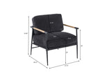 Leisure chair lounge chair velvet Black color W1805106270