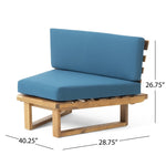 ZUN MIRABELLE CORNER CHAIR + COFFEE TABLE, TEAL 66938.00DT