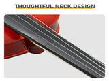 4/4 Full Size Violin for Beginners, Laminated Spruce & Maple Wood, Natural Red Varnish Finish, 04411117