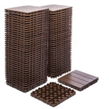 76-Pack 11.42"x11.42" Plastic Interlocking Deck Tiles - 68.80 Sq.Ft Outdoor Plastic Flooring,Super W1578P296337