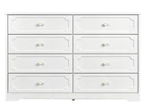 8-Drawer P2 MDF Painted Drawer Cabinet 41.34*14.96*35.43in White 06345832