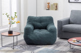 010-Soft Teddy Fabric Tufted Foam Bean Bag Chair With Teddy Fabric Green W52761253