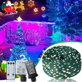 ZUN Christmas Rope Lights,1000LED/328Ft Outdoor Decorative String Strobe with 8 Modes/Remote/IP67 24548604