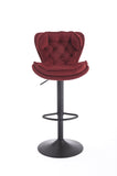 Set of 2 Bar Stools with powder Footrest and Base Swivel Height Adjustable Mechanical Lifting Velvet W1249P253957