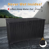 260 Gallon Resin Outdoor Deck Box Waterproof, Extra Large Patio Storage Box with Lockable Storage W2556P285463