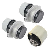 Pair Engine Motor Mounts W/ Trans Mount Replacement for Audi Q7 Volkswagen Touareg 3.6L SUV 50498205