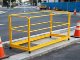 6ft Scaffolding Safety Guardrail, 55.4 lbs Rustproof Carbon Steel Baker Style Guard Rail System 65628391