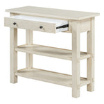 ZUN TREXM Retro Console Table with Drawer and Two Sturdy Shelves for Entryway, Living Room N715P195561E