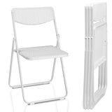 ZUN 4 Pack Plastic Folding Chairs, Lightweight Stackable Commercial Chairs, Portable Event Seats Indoor 57324327