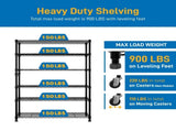 6-Tier disassembly and free assembly NSF-Certified Steel Wire Shelving with Wheels 51704284