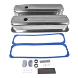 Tall Aluminum Finned Vortec Valve Covers Polished Center Bolt for Chevy SBC 283 305 327 350 33205268