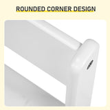 White Kids Study Desk and Chair Set with Storage, MDF, 60.5*41.5*50cm 80179517