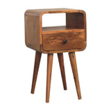 Artisan Furniture Solid Wood Mini Oakish Curve Open nightstand B182P279313