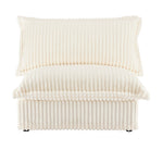 ZUN Koala Armless Sofa - Cream W3041P240122