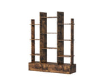 Bookshelf with 2 Drawers, Industrial Freestanding Open Display Shelving, Vintage Open Bookcase, 12 W578P207921