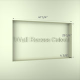 48 in. W x 30 in. H Rectangular Silver Aluminum Recessed/Surface Mount Medicine Cabinet with Mirror W2122P329704