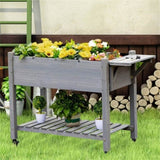 ZUN Wooden Planter、Flower shelf,Wood Planter Box,Wooden Garden Box 97421573