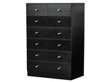 Black matte finish particleboard with melamine veneer, 66*40*131cm, 52 drawer cabinet, matte gold 25093354