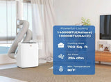 Inverter Dual Hose Portable Air Conditioner, 700 Sq.ft Coverage, Cool Dehumidifier Fan, Window Kit 07896443
