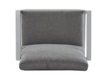 Silver Aluminum Lounge Chair with Sleek Rope Accents and Comfortable Cushions, Perfect for Modern N767P237034W