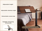 (UPGRADED) Overbed Bedside Desk, Mobile Rolling Laptop Stand Tilting Overbed Table with Wheels, W2641P368242