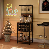 Freestanding Wine Rack with Glass Racks 82633098
