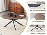 Round Foldable Dining Table for Small Spaces - MDF Material, Perfect for Dining Room, Tea Room & W3493P462092