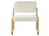 Mid-Century Modern Dining Chair with Solid Rubber Wood Frame & Upholstered Back, N768P489282N