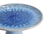 17'' Ceramic Bird Bath for Outside, Elegant Tall Outdoor Bird Bath, Lightweight Pedestal Glazed W3273P322557