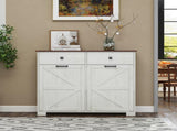 Farmhouse Double Tilt Out Trash Cabinet for 20 Gallon Trash Cans, Free Standing Recycling Cabinet W2557P237960