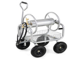 Heavy Duty Garden Hose Reel Cart with 10" Pneumatic Wheels, Large Capacity Hose Winder with Storage 54788785