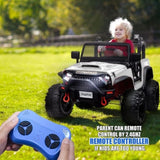 ZUN Large Wheels 2 Seater Kids Electric Car Powerful Electric Ride On Truck w/Remote Control, 2 Speeds, 23918294