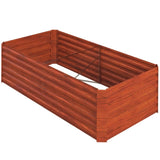 ZUN Garden Bed、Flower shelf,Wood Planter Box-Coffee 24589559