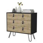 ZUN Kimball Hairpin Legs Dresser with 3-Drawers and Modern Design B128P176106