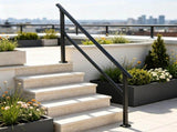 5-Step Stair Handrail Kit, Transitional Black Square Tube Design with Installation Hardware, for 50178295