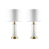 Clarity Glass Cylinder Table Lamp Set of 2 B03594985