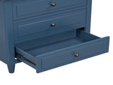28''Pine Wood Nightstand 3 Drawers and Smooth Gliding Rails ,Simple Bedside Cabinet WF319366AAV