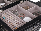 Jewelry Armoire with Mirror, 7 Drawers & 24 Necklace Hooks, 2 Side Swing Doors 65917753