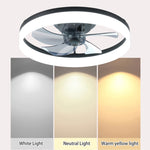 ZUN Ceiling Fan with Lights Dimmable LED W1340103789