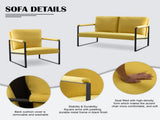 26.8 Inch Metal Frame Accent Chair, Padded Armchair with High-Density Foam Cushion, Removable B347P507330