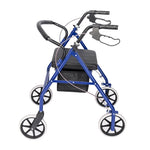 ZUN Iron Walker with Wheels Black & Blue 60351751