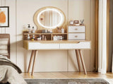 Makeup Vanity Desk 3 Adjustable Lighted Mirror solid wood table feet , Dressing Table Set 08035999