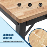 48" Heavy-Duty Adjustable Workbench for Garage, Rubber Wood Shop Table W/Rubber Pads, Hardwood W1422P218517