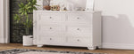 ZUN 6 Drawers Elegant Design Wooden Dresser, Retro Style Storage Cabinet with Metal Handles for Bedroom, N733P199705K