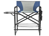 31" Tall Directors Chair with Footrest, 4Portable Bar Height Folding Camping Chair with Built-in Cup 71501558